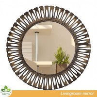 Norhs circular metal sunburst design decorative pieces iron framed mirrors for living room wall decorative