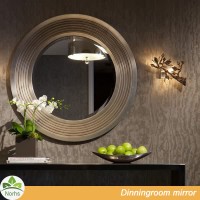 Norhs circle big wall decorative stainless steel metal framed mirrors bathroom and hallway decoration