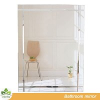 Norhs rectangle contemporary design decorative compact makeup frameless glass wall mirror for bathroom vanity