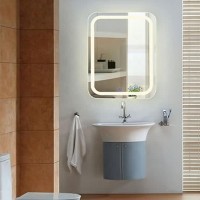 Norhs rectangle contemporary illuminated led lighted bathroom mirror for bathroom wall designs