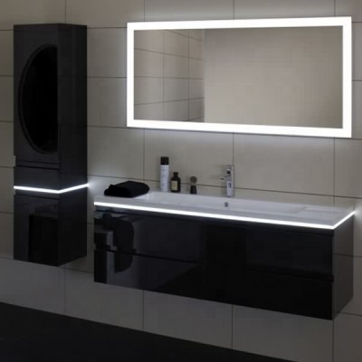 Norhs contemporary rectangle long wall lighted vanity led illuminated mirror with integrated lighting for bathroom decor